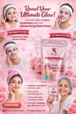 Asma Sayed Pure Rose Hydrating Moisturizing Sheet Mask - Image 3