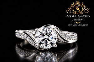 Elegant Moissanite Solitaire Ring – 925 Sterling Silver | ASMA SAYED JEWELRY – HOUSE OF ASWAH