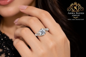 Elegant Moissanite Solitaire Ring – 925 Sterling Silver | ASMA SAYED JEWELRY – HOUSE OF ASWAH - Image 3