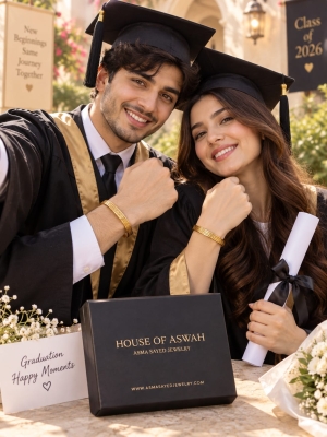 ASMA SAYED JEWELRY – HOUSE OF ASWAH 18K PVD Gold Plated Unisex Bangle for Men & Women | 316L Stainless Steel | Greek Key Design | Tarnish-Resistant Waterproof & Hypoallergenic | Graduation Gift - Image 2
