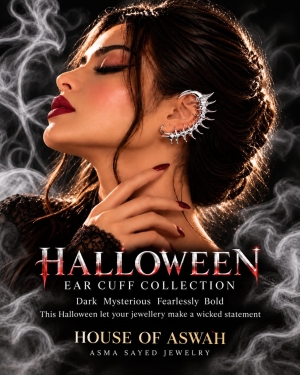 ASMA SAYED JEWELRY – Halloween Gothic Silver-Tone Spiked Ear Cuff | Statement Jewellery for Women - Image 6