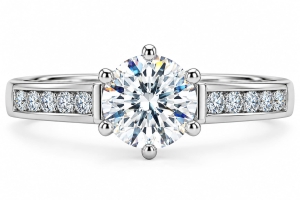 Round Solitaire Moissanite Ring – 925 Sterling Silver | ASMA SAYED JEWELRY – HOUSE OF ASWAH - Image 2