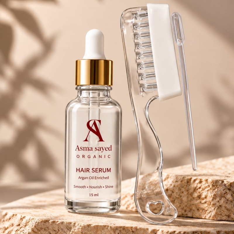 ASMA SAYED ORGANIC 2-in-1 Hair Oil Applicator Comb & Scalp Massager