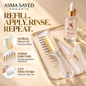 ASMA SAYED ORGANIC 2-in-1 Hair Oil Applicator Comb & Scalp Massager - Image 5