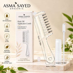 ASMA SAYED ORGANIC 2-in-1 Hair Oil Applicator Comb & Scalp Massager - Image 7